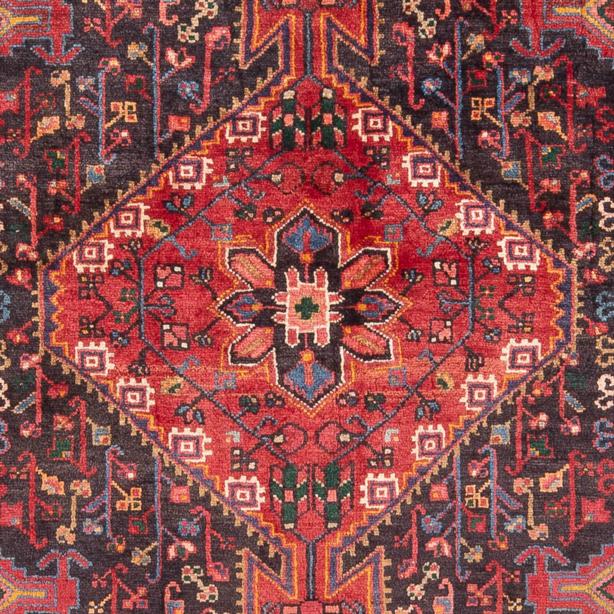 Alfombra persa - Nómada - Real - 228 x 141 cm - azul oscuro