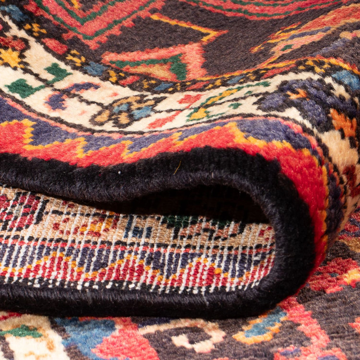 Alfombra persa - Nómada - Real - 228 x 141 cm - azul oscuro