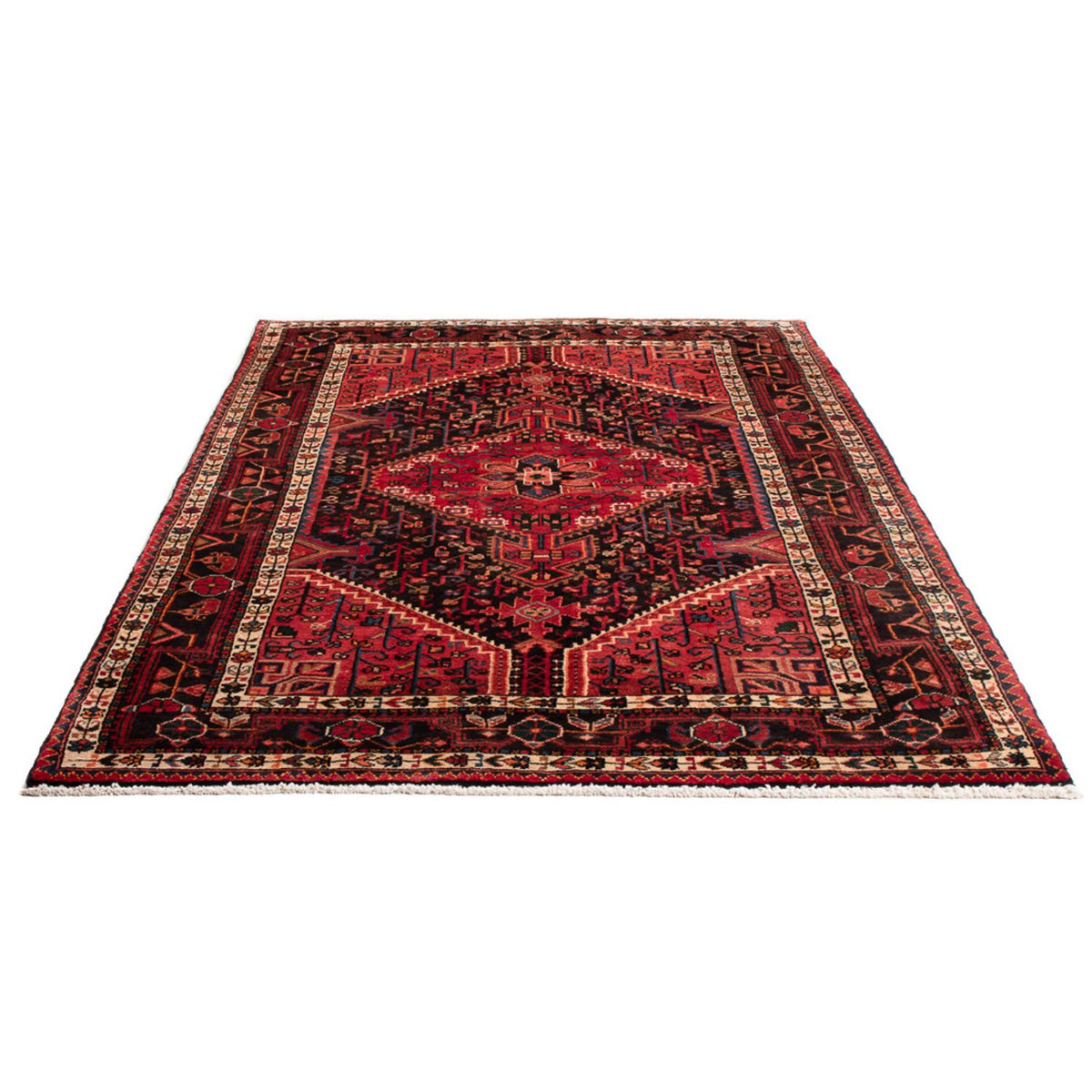 Alfombra persa - Nómada - Real - 228 x 141 cm - azul oscuro