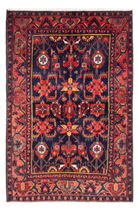 Alfombra persa - Nómada - Real - 210 x 133 cm - azul oscuro
