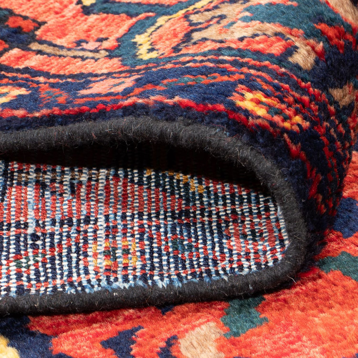 Alfombra persa - Nómada - Real - 210 x 133 cm - azul oscuro