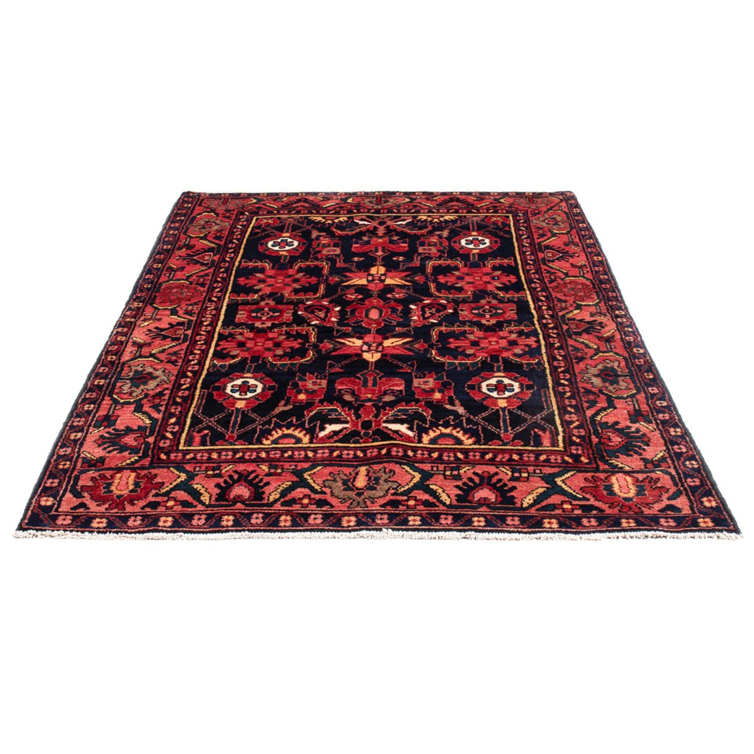 Alfombra persa - Nómada - Real - 210 x 133 cm - azul oscuro