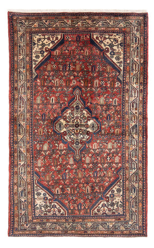 Alfombra persa - Nómada - Real - 221 x 132 cm - rojo