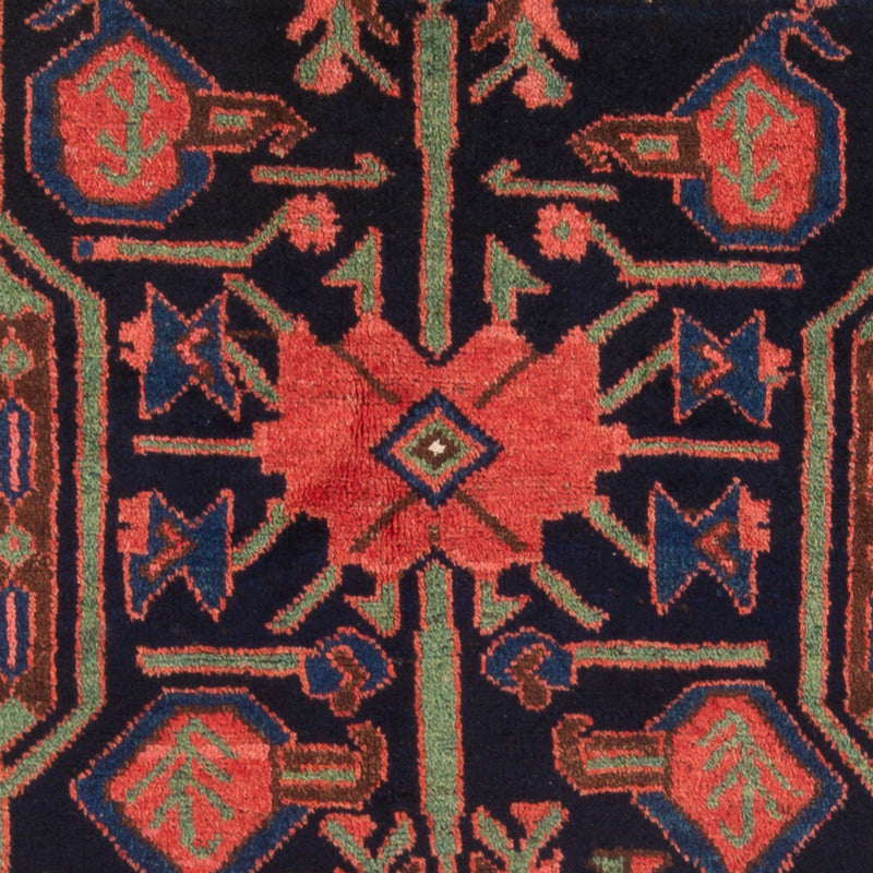 Alfombra persa - Nómada - Real - 219 x 132 cm - azul oscuro