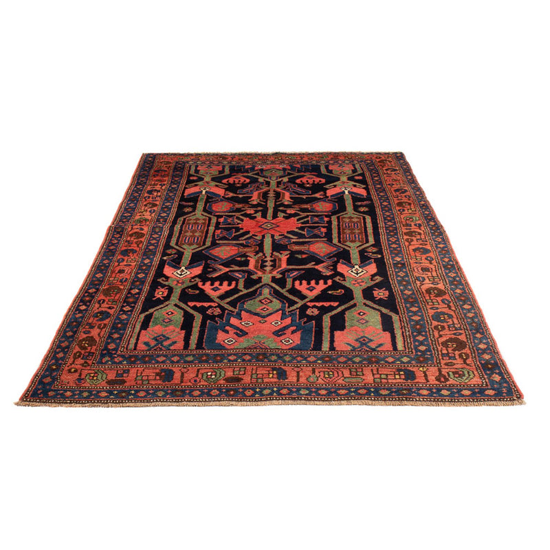 Alfombra persa - Nómada - Real - 219 x 132 cm - azul oscuro