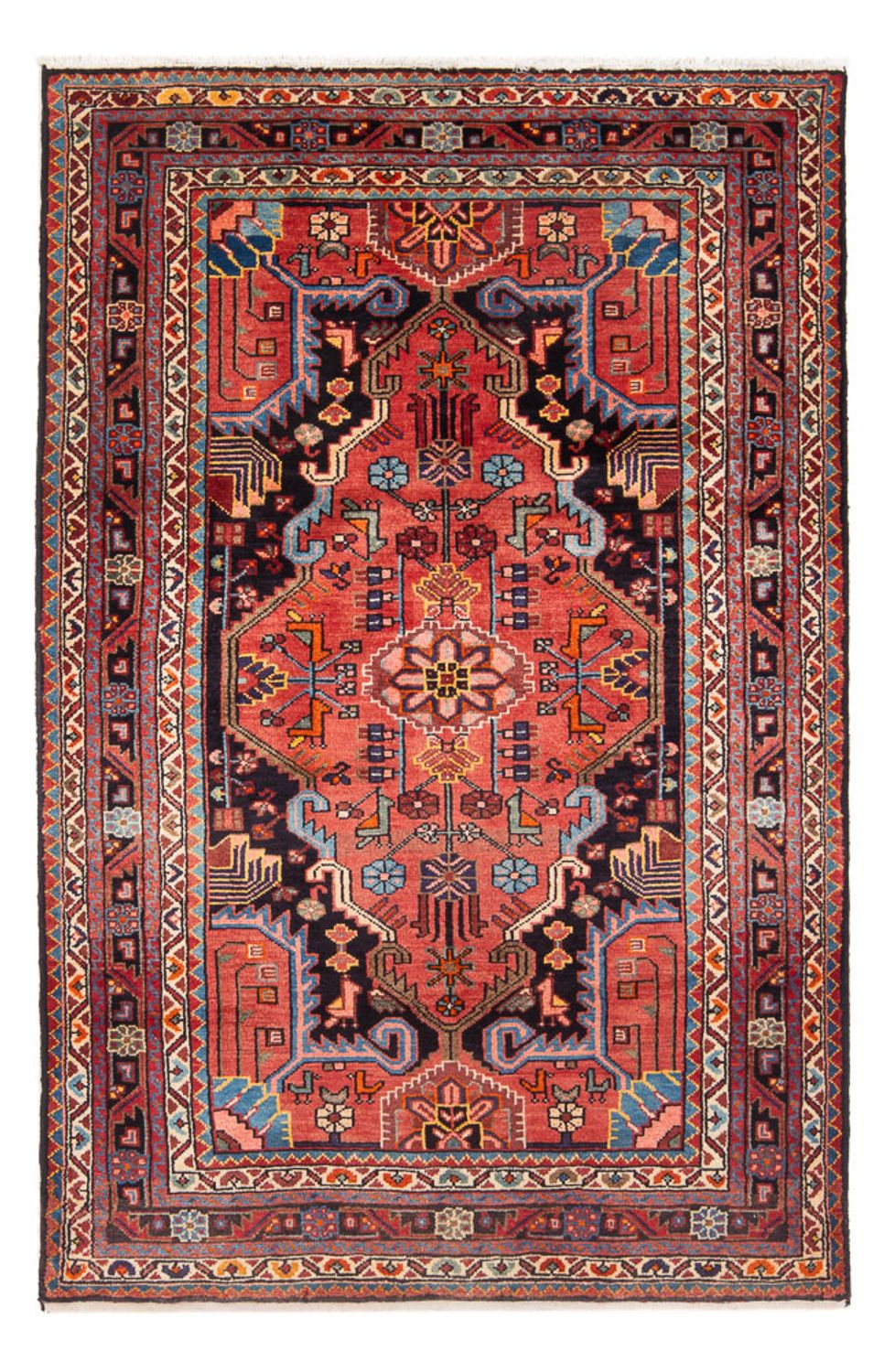 Alfombra persa - Nómada - Real - 189 x 113 cm - rojo