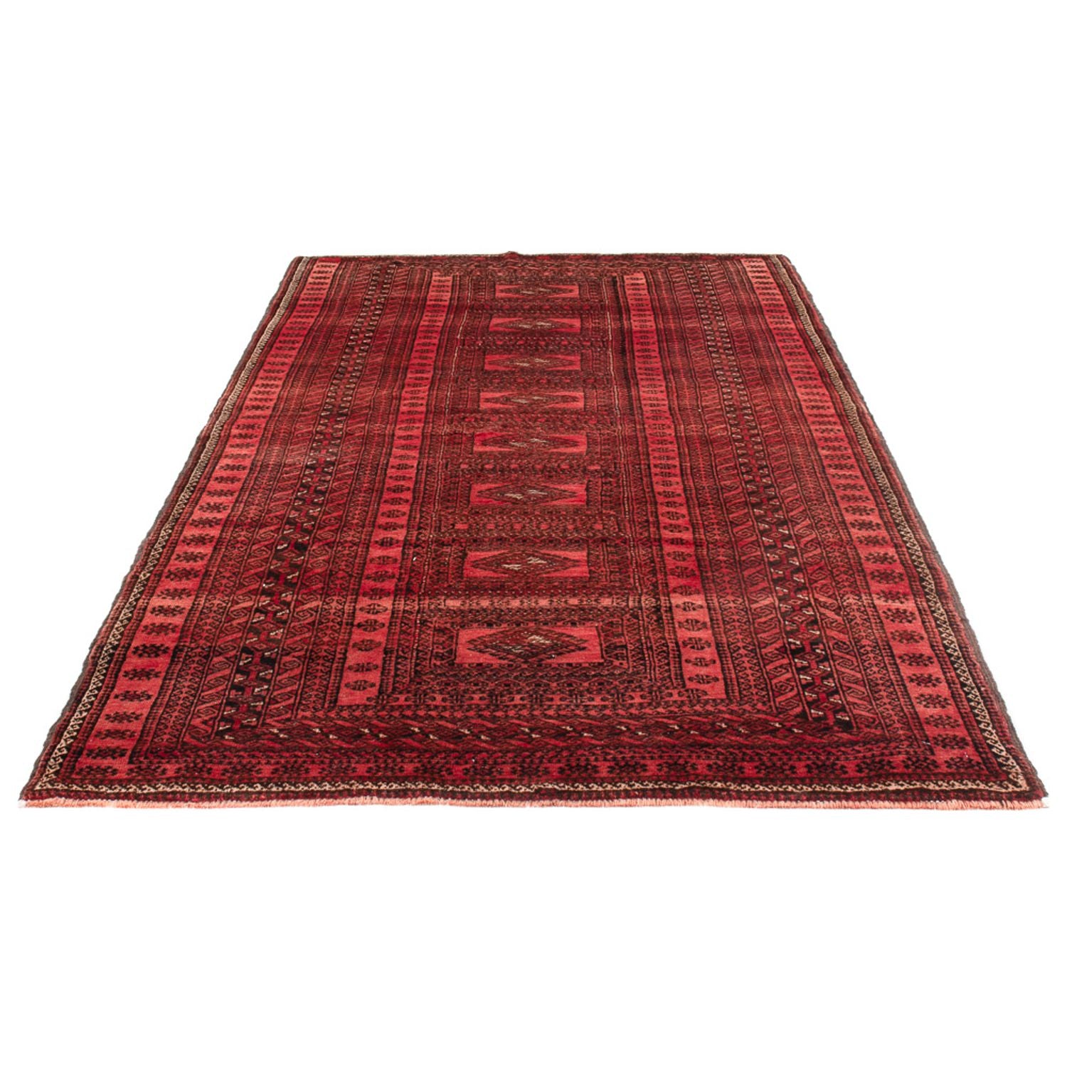 Alfombra persa - Nómada - Real - 241 x 130 cm - azul oscuro