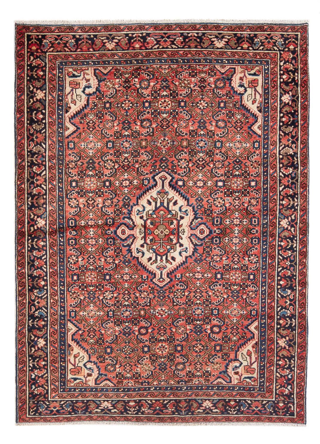 Alfombra persa - Nómada - Real - 204 x 145 cm - rojo