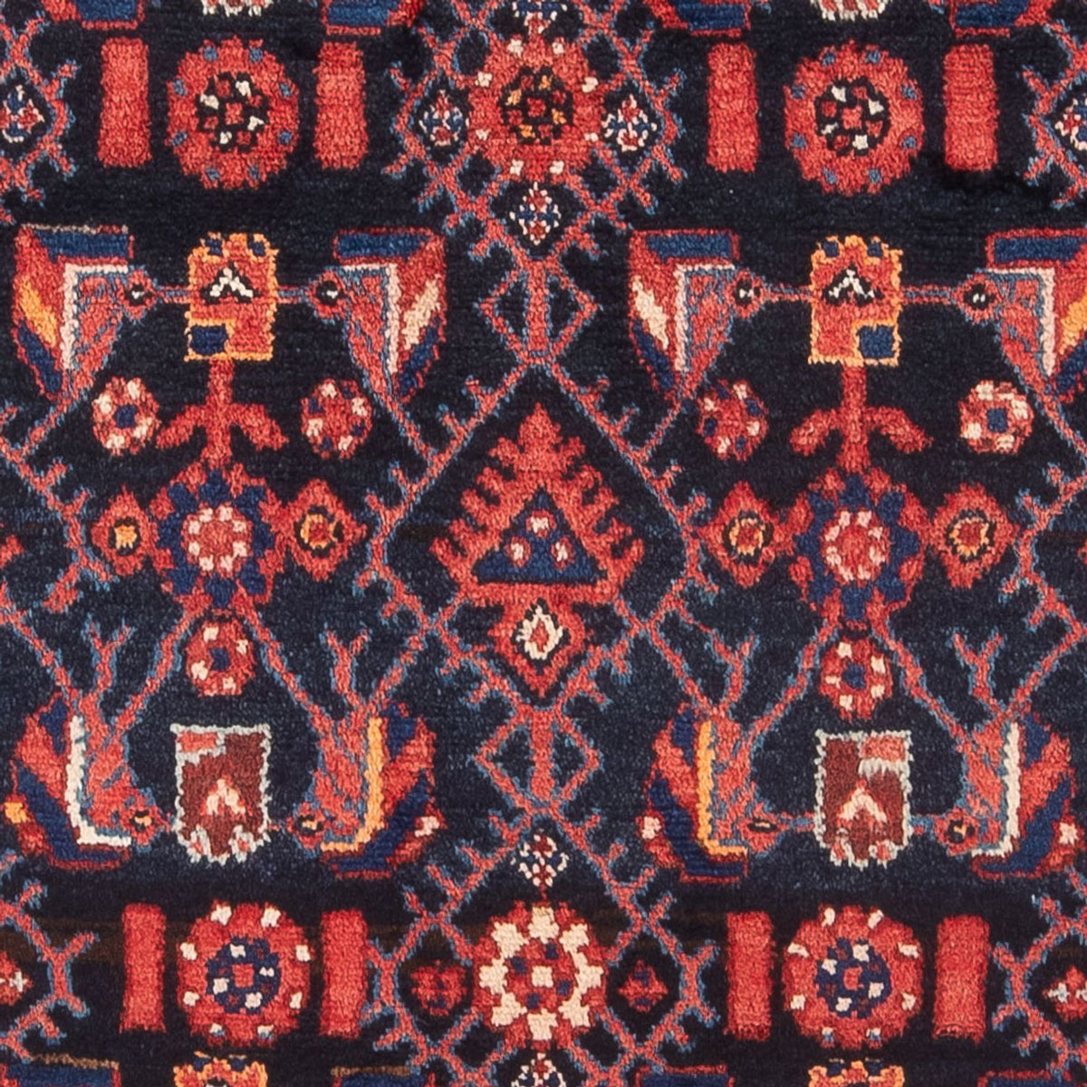 Alfombra persa - Nómada - Real - 198 x 130 cm - azul oscuro