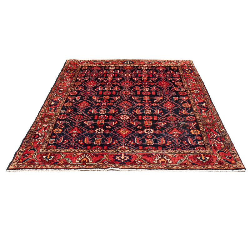 Alfombra persa - Nómada - Real - 198 x 130 cm - azul oscuro