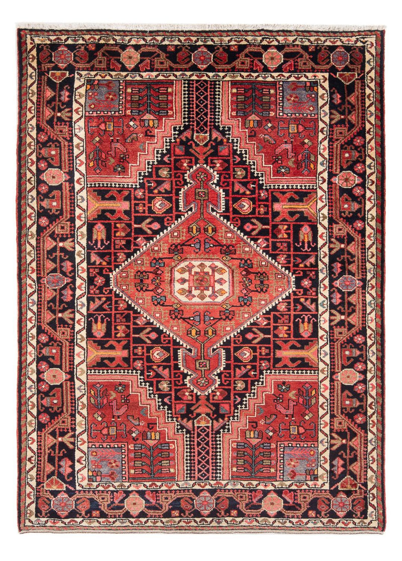 Alfombra persa - Nómada - Real - 204 x 132 cm - azul oscuro