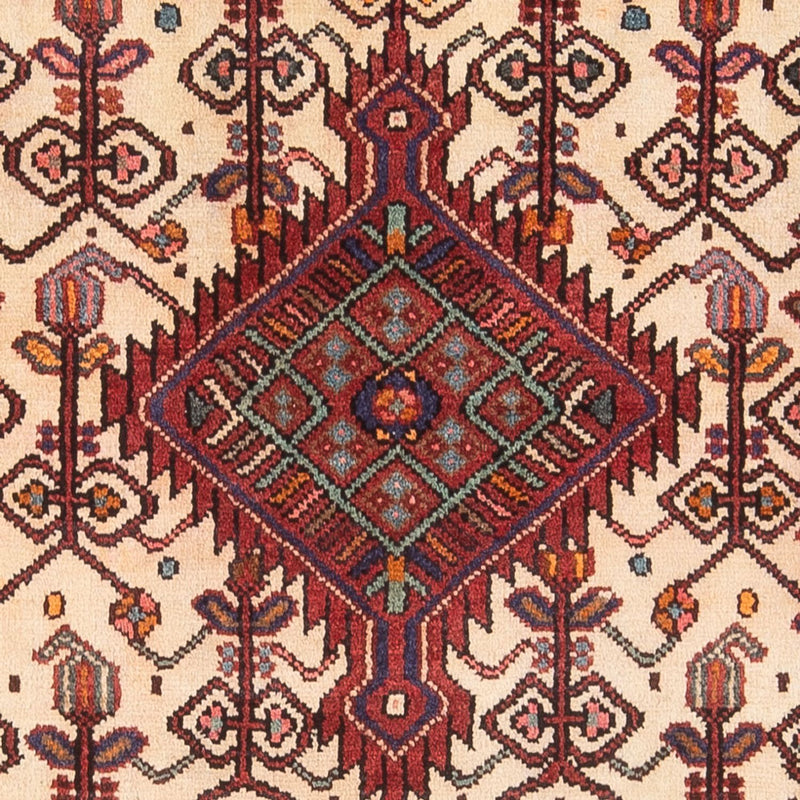 Alfombra persa - Nómada - Real - 201 x 119 cm - crema