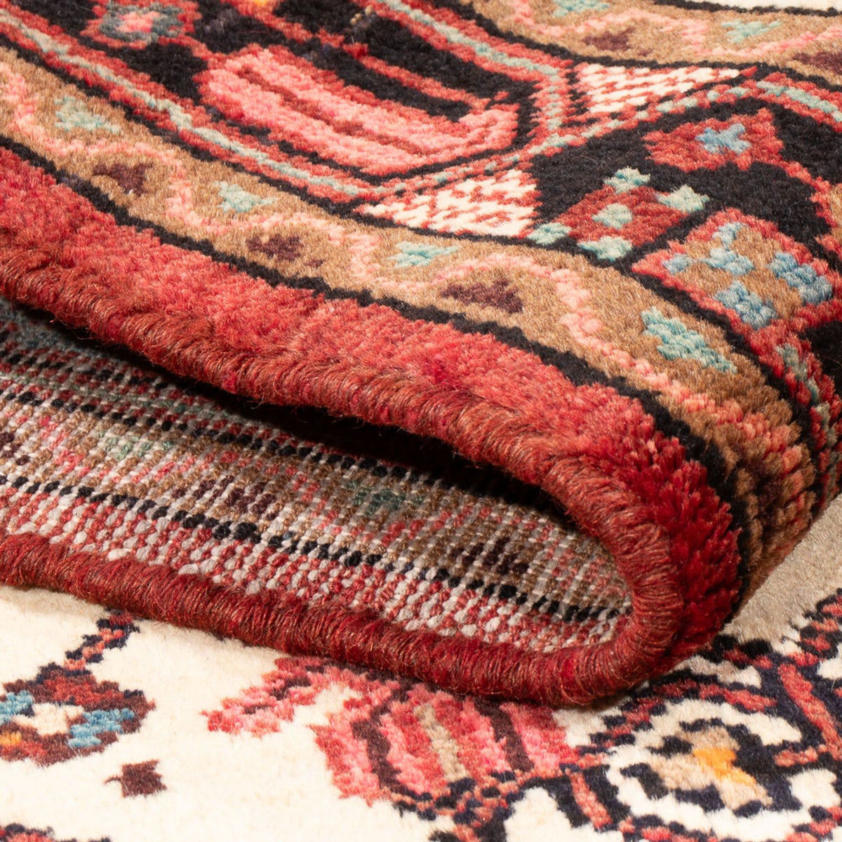 Alfombra persa - Nómada - Real - 201 x 119 cm - crema