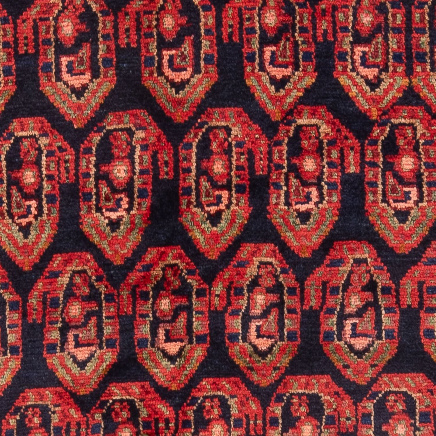 Alfombra persa - Nómada - Real - 201 x 137 cm - azul oscuro