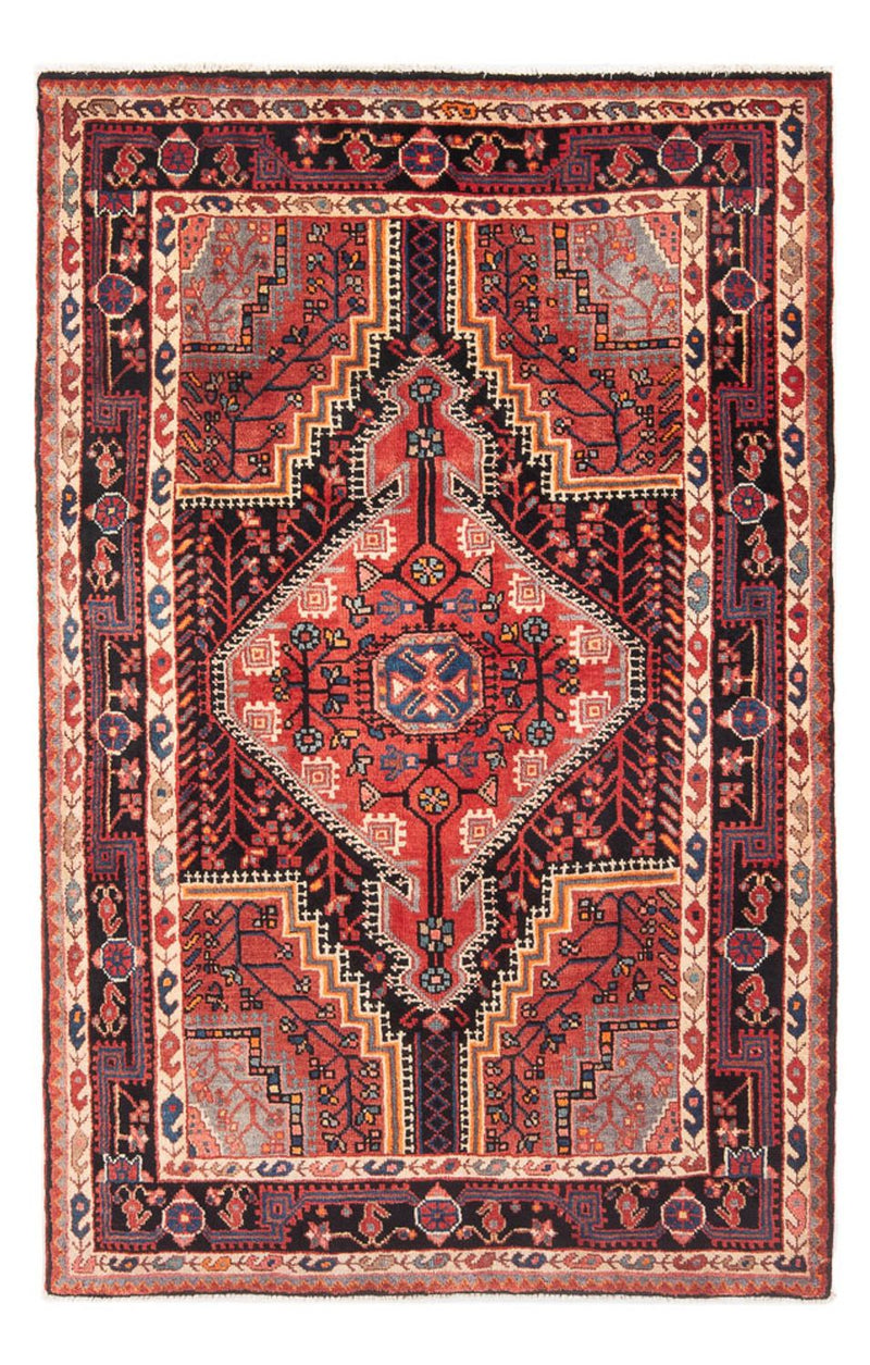 Alfombra persa - Nómada - Real - 183 x 114 cm - azul oscuro