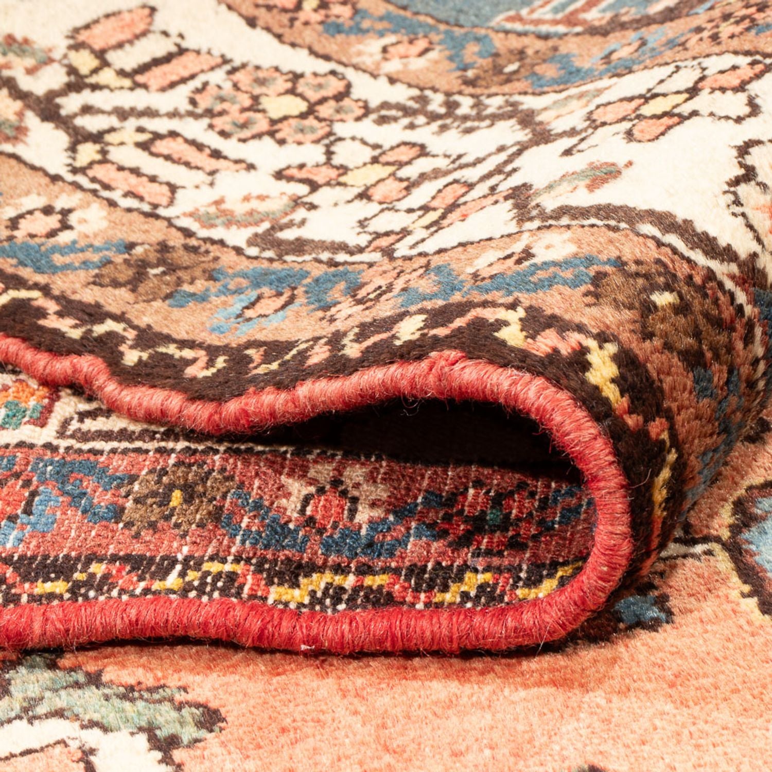 Alfombra persa - Nómada - Real - 190 x 136 cm - naranja