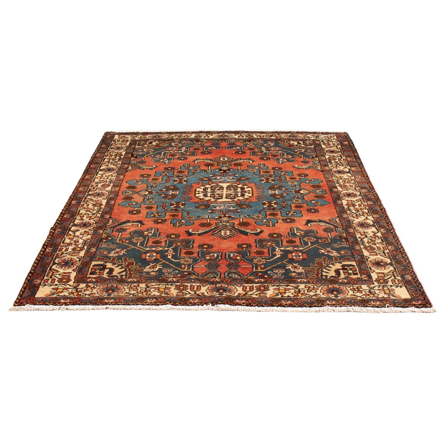 Alfombra persa - Nómada - Real - 190 x 136 cm - naranja