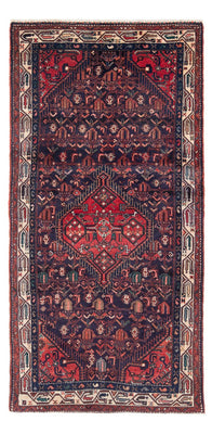 Alfombra de pasillo Alfombra persa - Nómada - 233 x 112 cm - azul oscuro