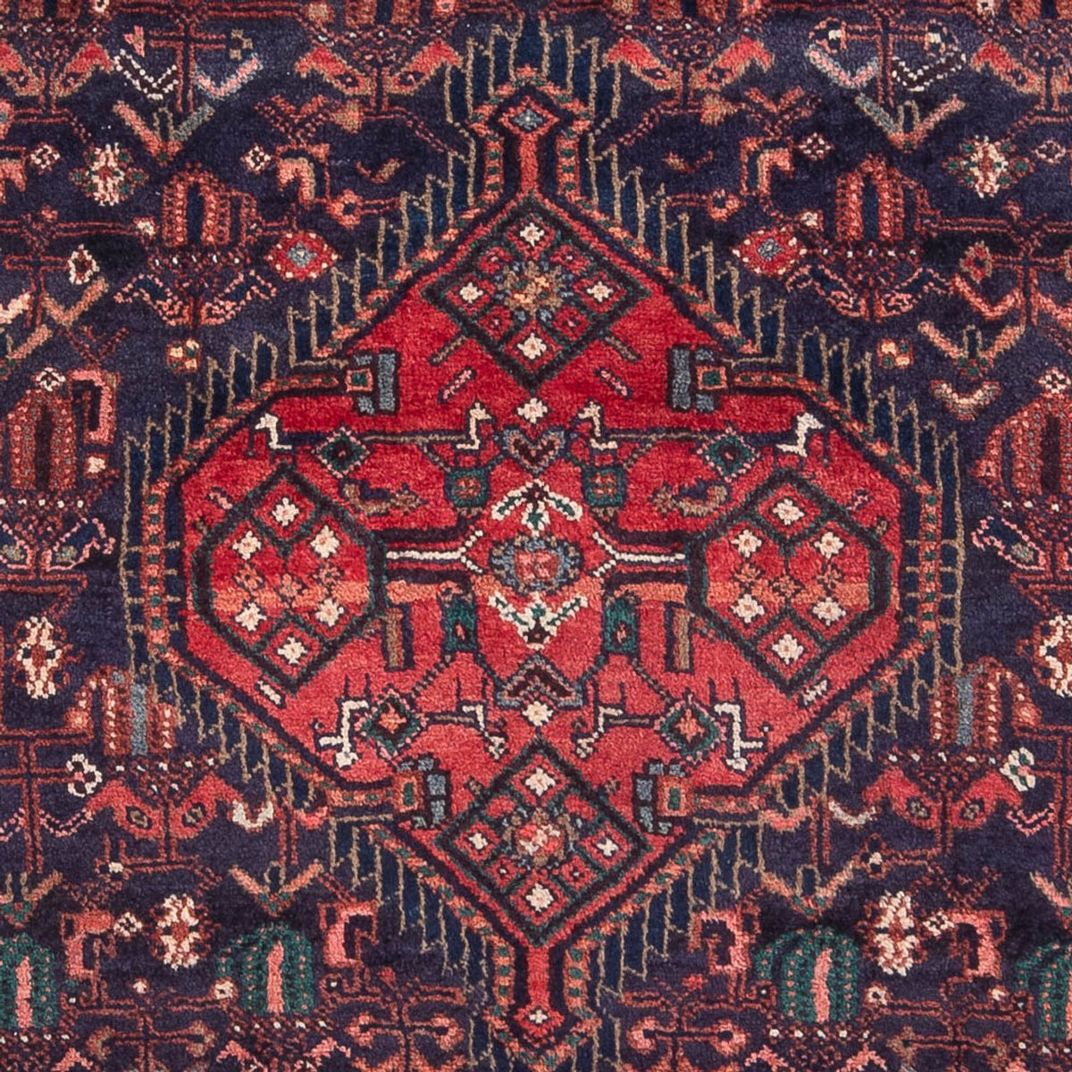 Alfombra de pasillo Alfombra persa - Nómada - 233 x 112 cm - azul oscuro