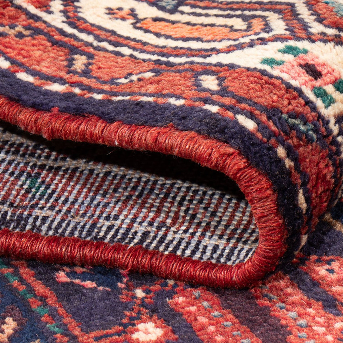 Alfombra de pasillo Alfombra persa - Nómada - 233 x 112 cm - azul oscuro