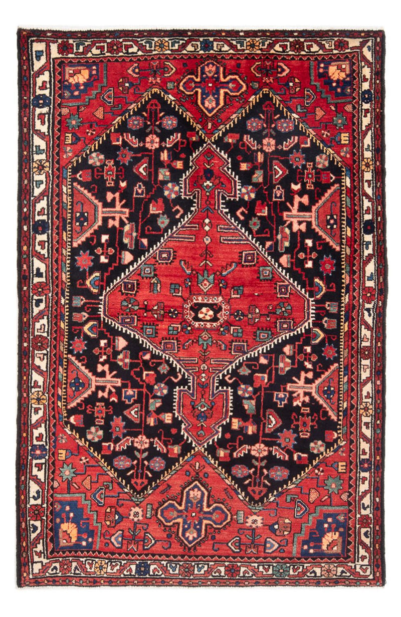 Alfombra persa - Nómada - Real - 215 x 139 cm - azul oscuro