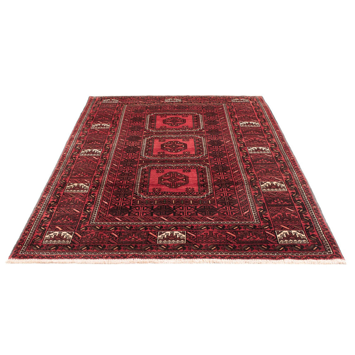 Alfombra persa - Nómada - Real - 218 x 134 cm - rojo