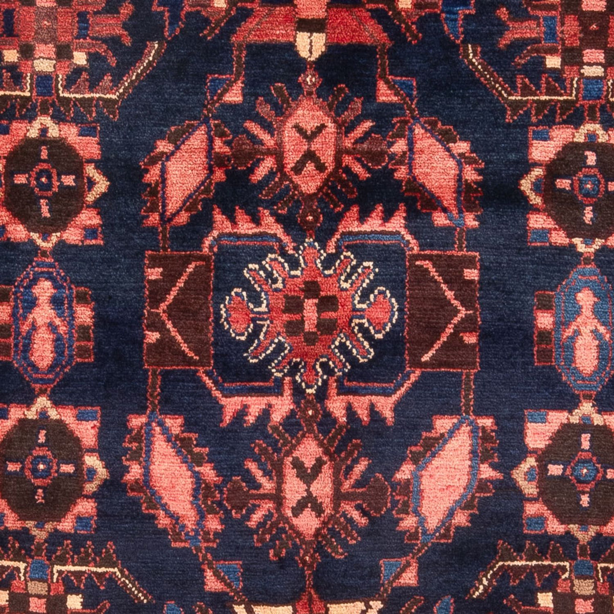 Alfombra persa - Nómada - Real - 207 x 137 cm - azul oscuro