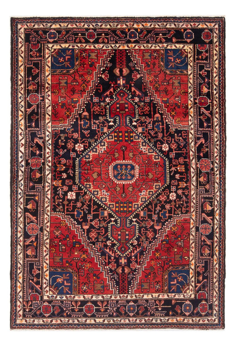 Alfombra persa - Nómada - Real - 189 x 123 cm - azul oscuro