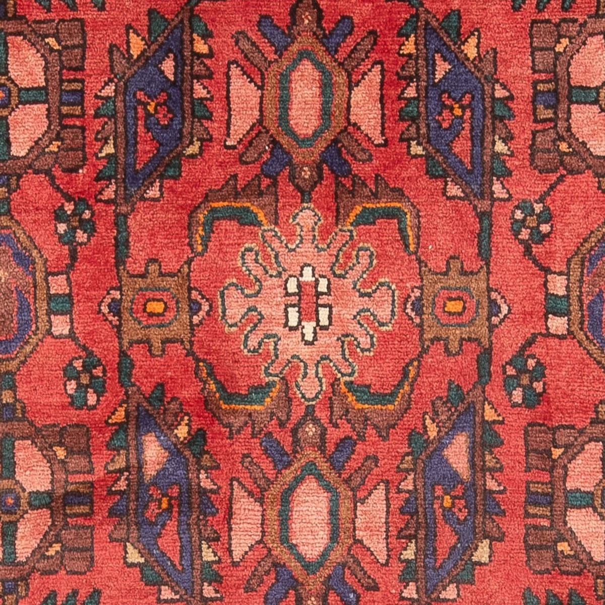 Alfombra persa - Nómada - Real - 206 x 129 cm - rojo