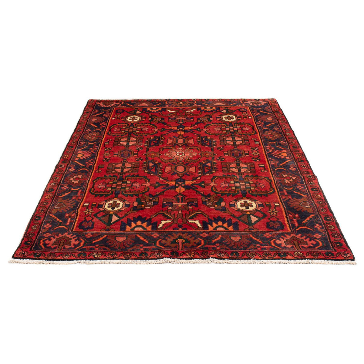 Alfombra persa - Nómada - Real - 206 x 129 cm - rojo