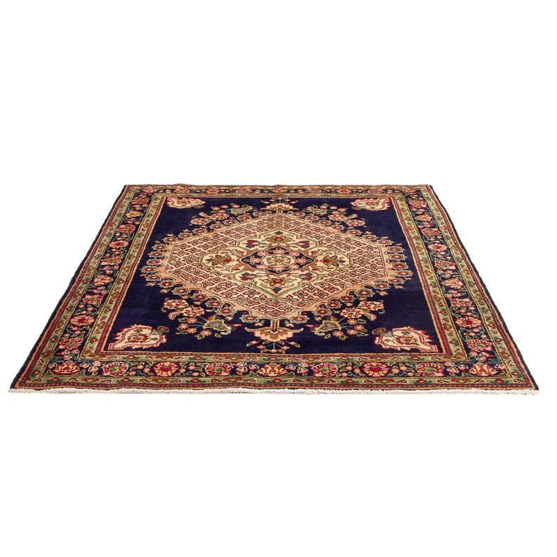 Alfombra persa - Nómada - Real - 184 x 150 cm - azul oscuro