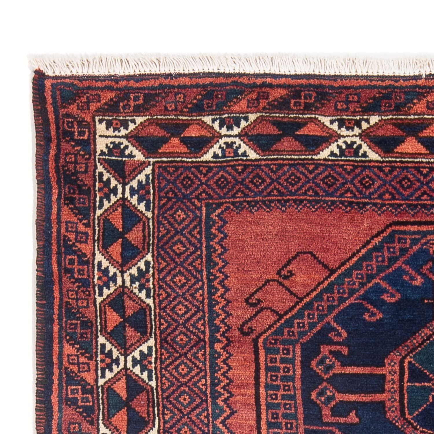 Alfombra persa - Nómada - Real - 196 x 125 cm - rojo