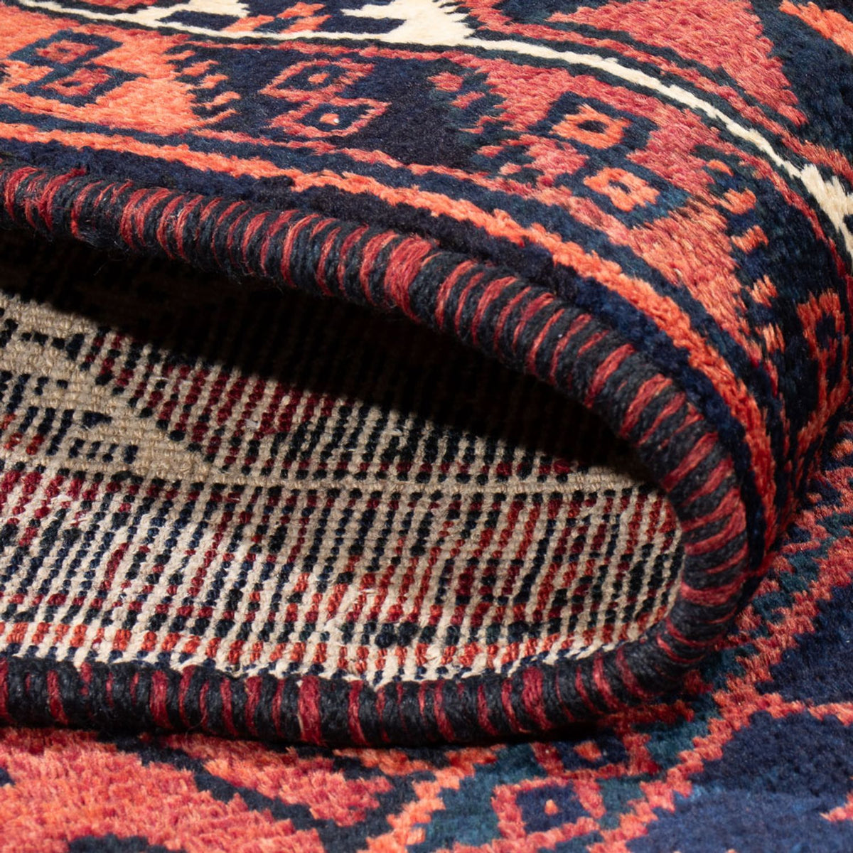 Alfombra persa - Nómada - Real - 196 x 125 cm - rojo