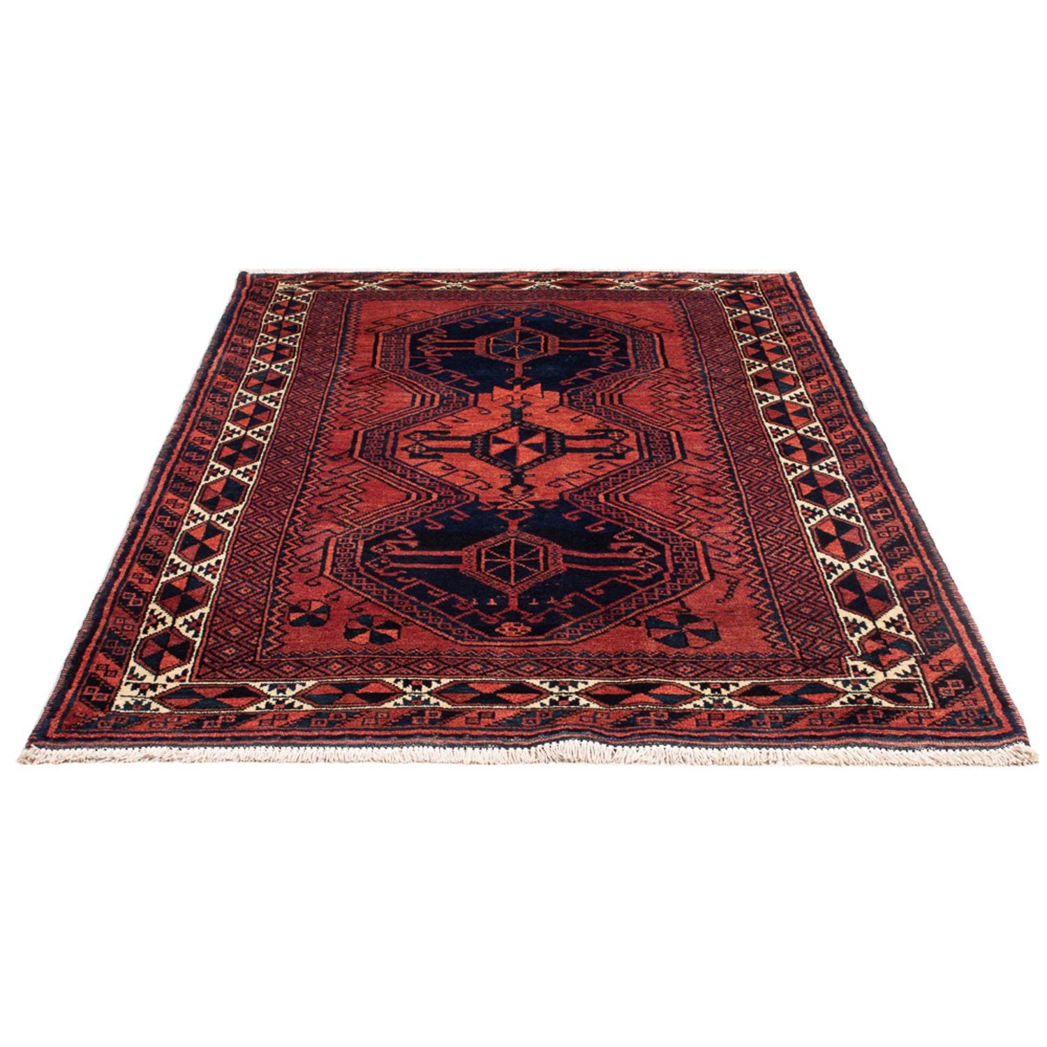 Alfombra persa - Nómada - Real - 196 x 125 cm - rojo