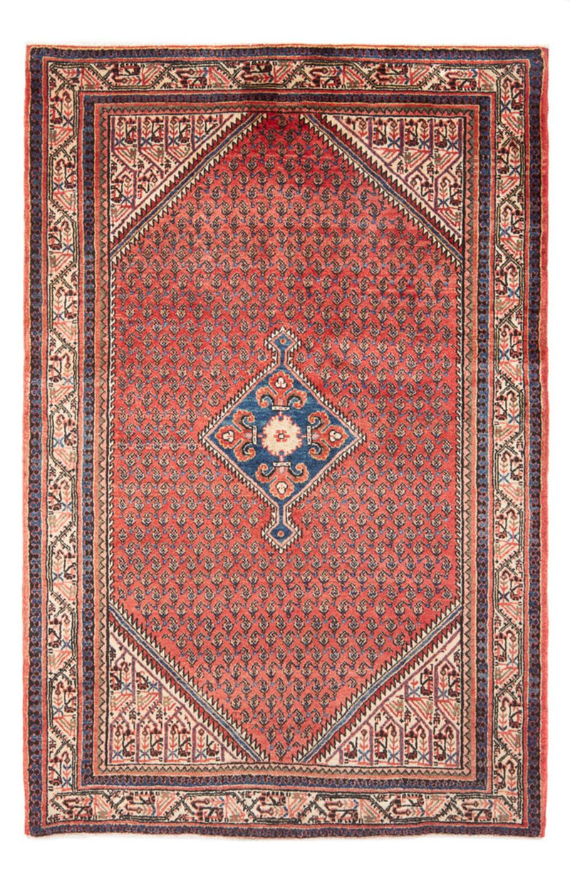Alfombra persa - Nómada - Real - 202 x 130 cm - rojo