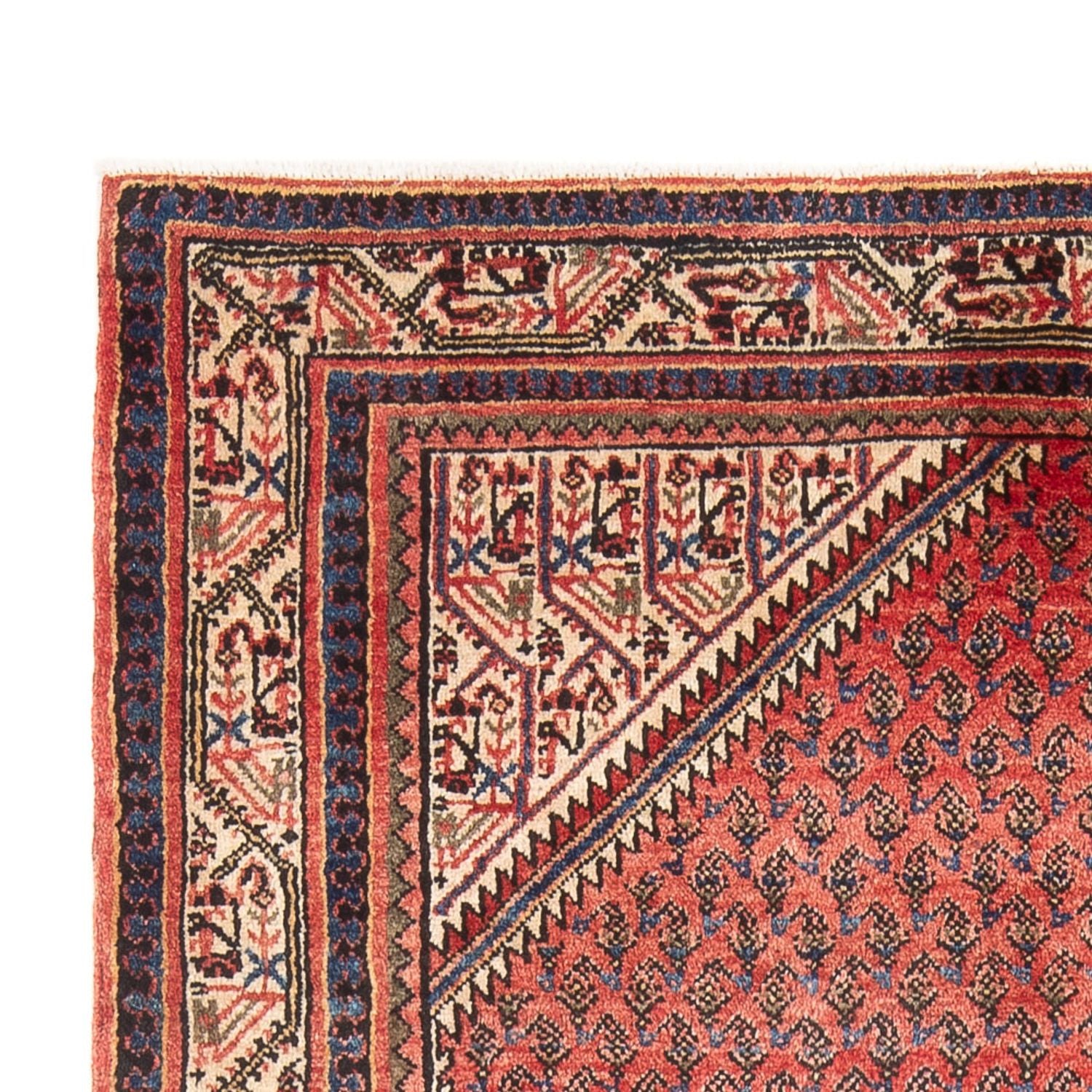 Alfombra persa - Nómada - Real - 202 x 130 cm - rojo