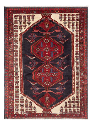 Alfombra persa - Nómada - Real - 191 x 132 cm - azul oscuro