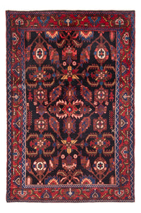 Alfombra persa - Nómada - Real - 211 x 138 cm - azul oscuro