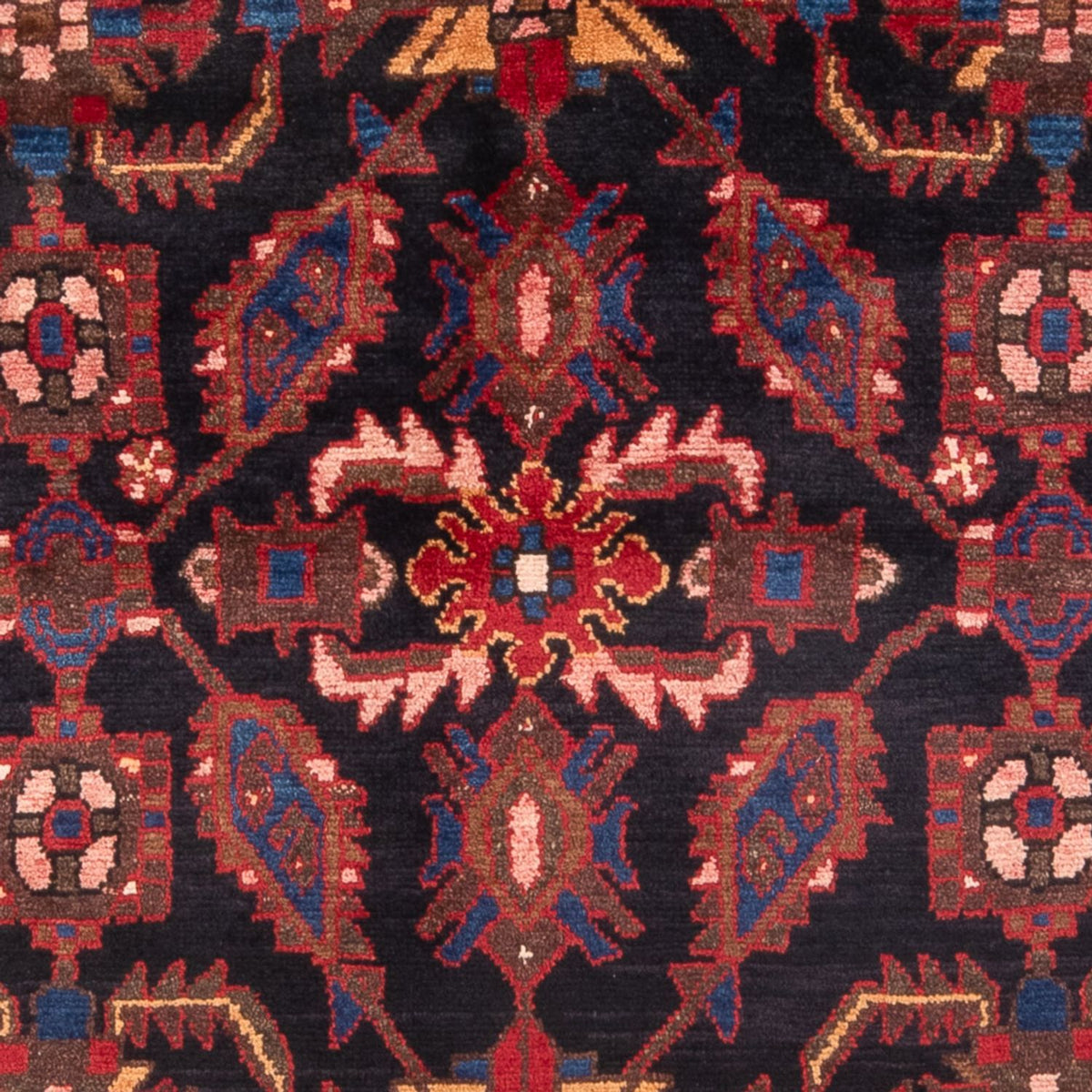 Alfombra persa - Nómada - Real - 211 x 138 cm - azul oscuro