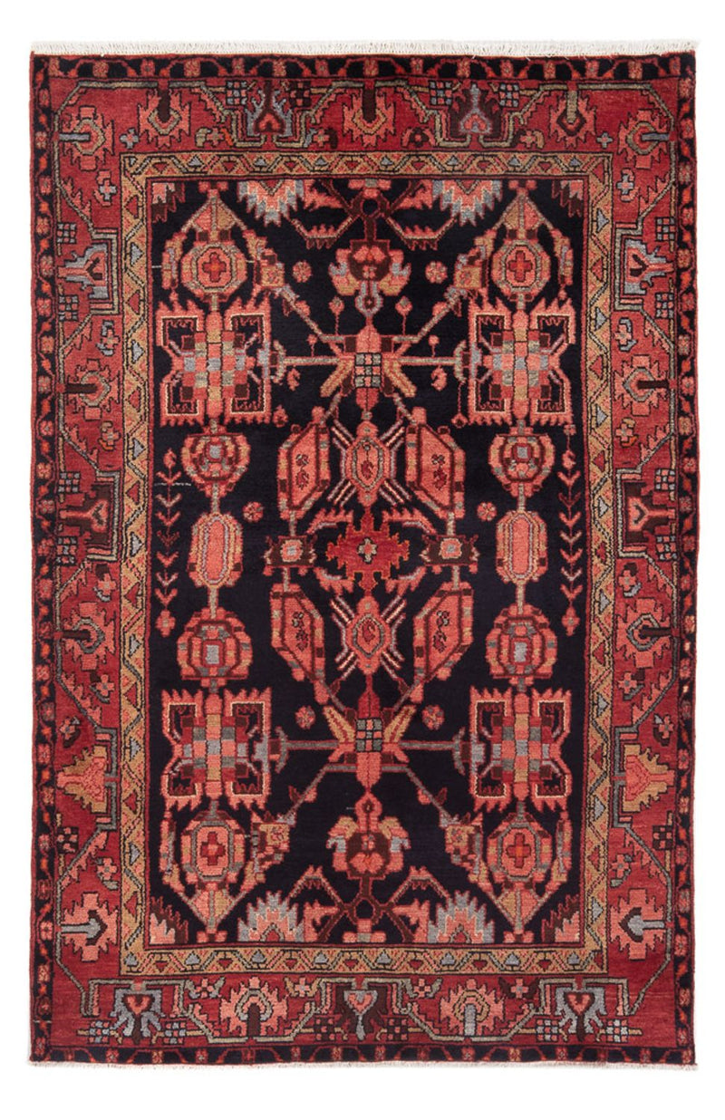 Alfombra persa - Nómada - Real - 210 x 136 cm - azul oscuro
