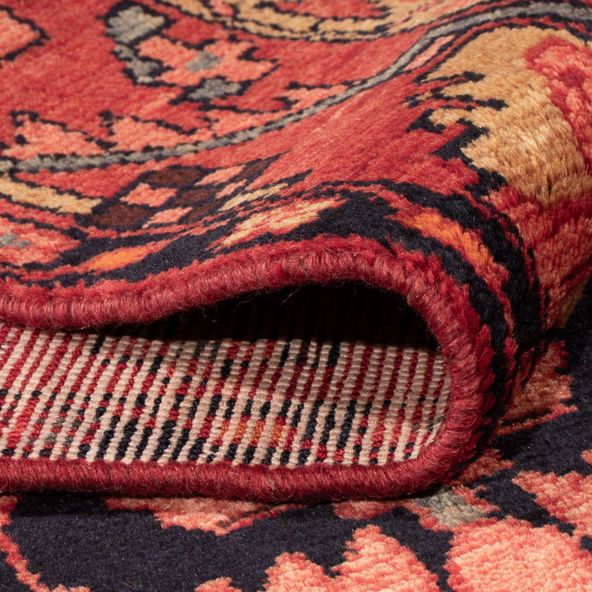 Alfombra persa - Nómada - Real - 210 x 136 cm - azul oscuro