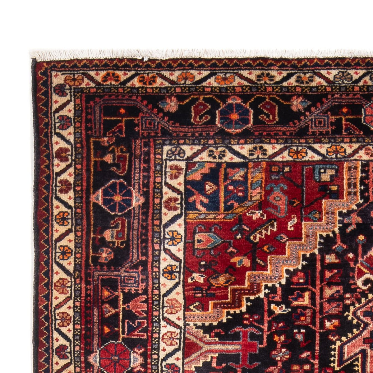 Alfombra persa - Nómada - Real - 232 x 145 cm - azul oscuro