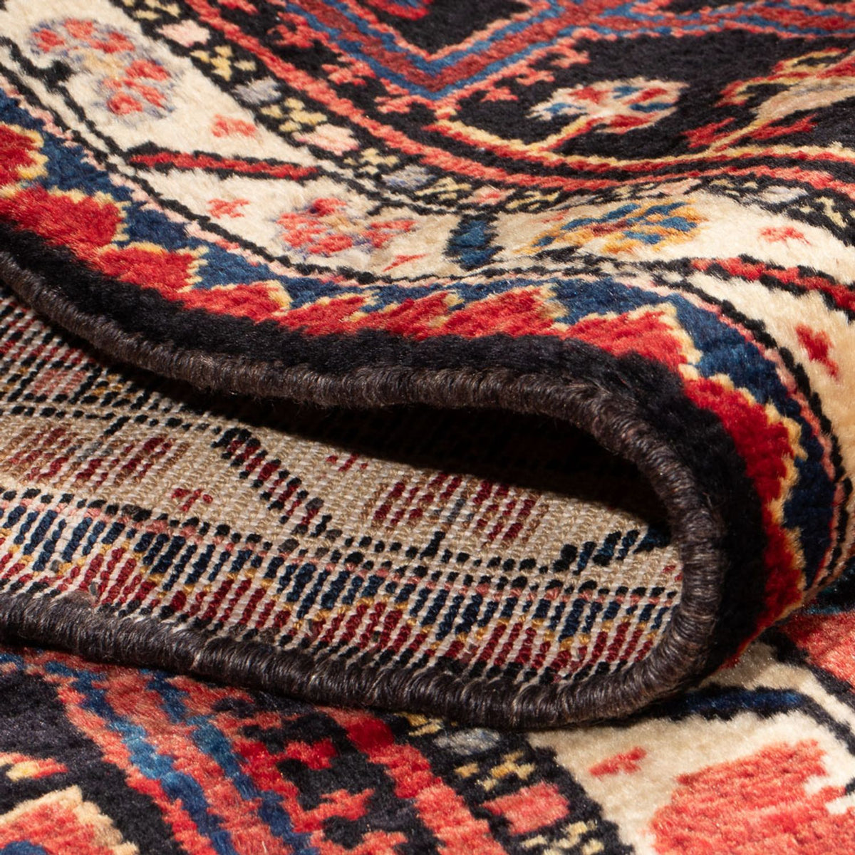 Alfombra persa - Nómada - Real - 232 x 145 cm - azul oscuro