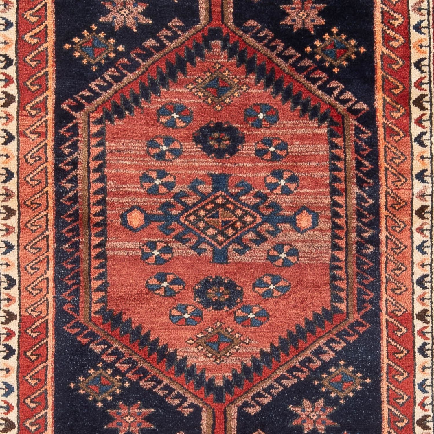 Alfombra de pasillo Alfombra persa - Nómada - 235 x 123 cm - azul oscuro