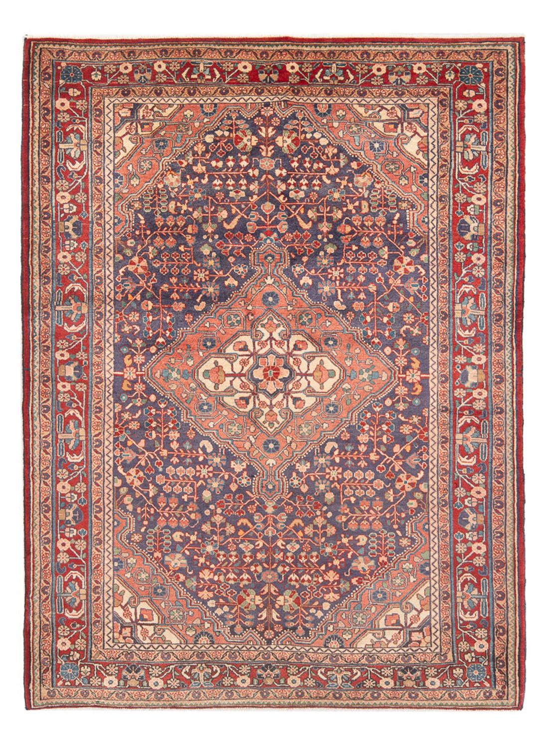 Alfombra persa - Nómada - Real - 207 x 138 cm - azul