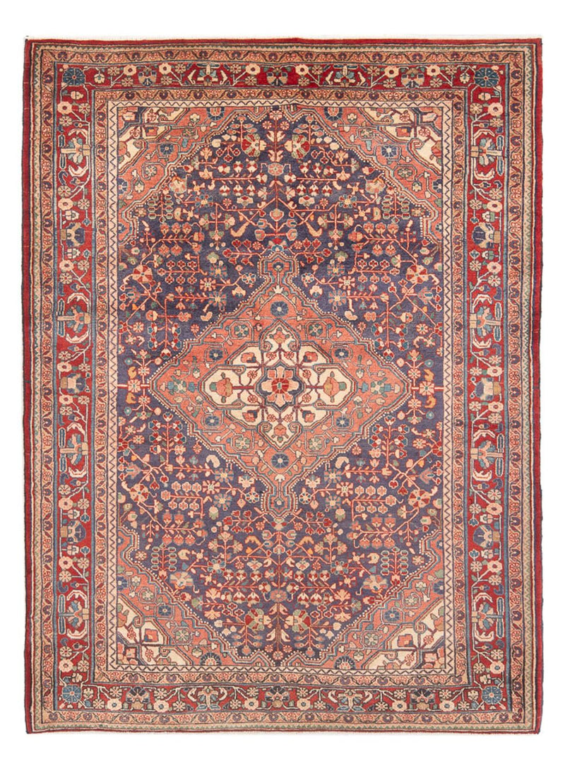 Alfombra persa - Nómada - Real - 207 x 138 cm - azul