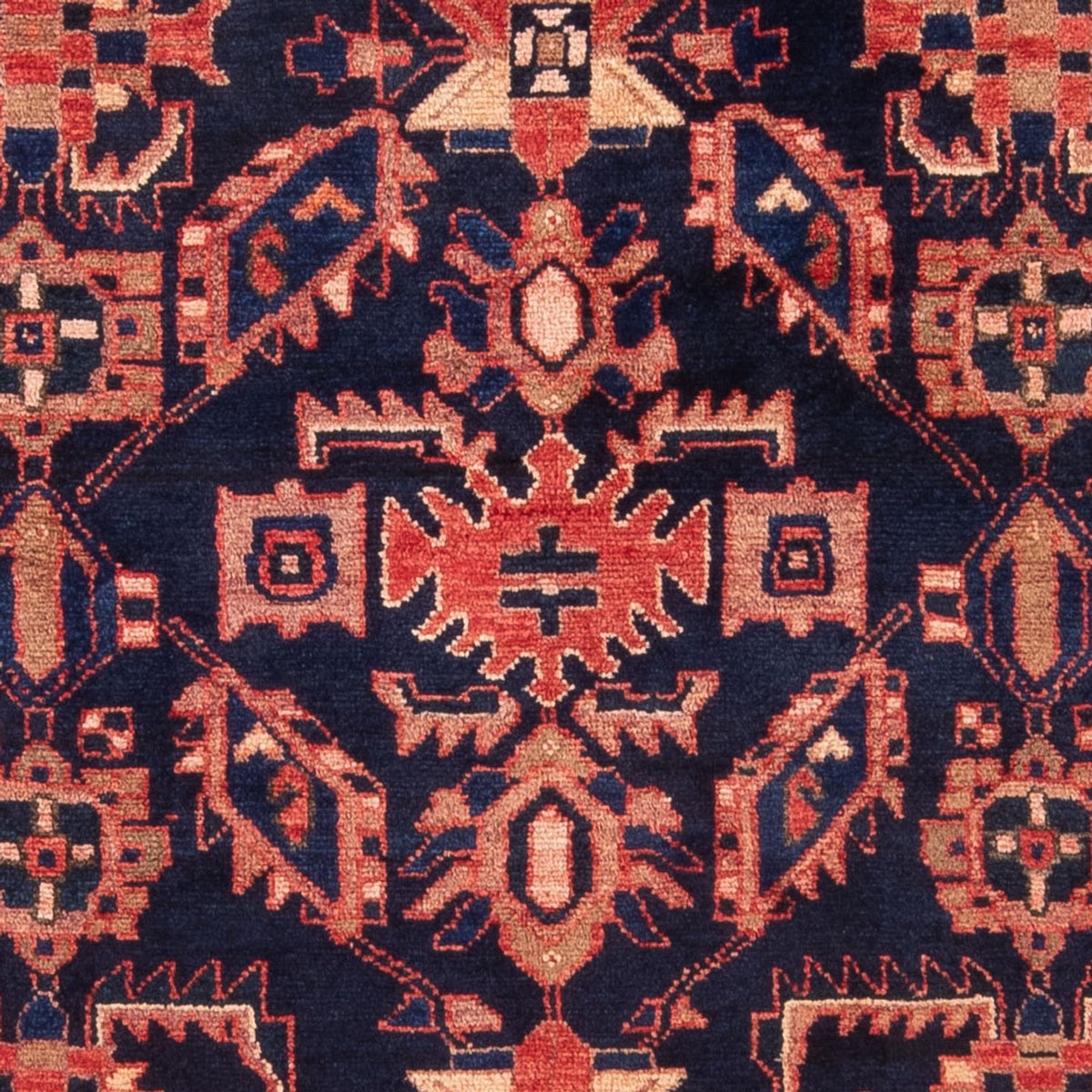 Alfombra persa - Nómada - Real - 202 x 131 cm - azul oscuro