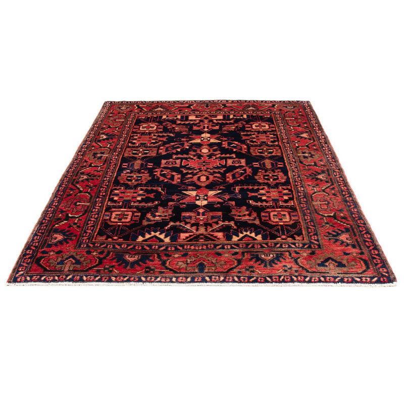 Alfombra persa - Nómada - Real - 202 x 131 cm - azul oscuro