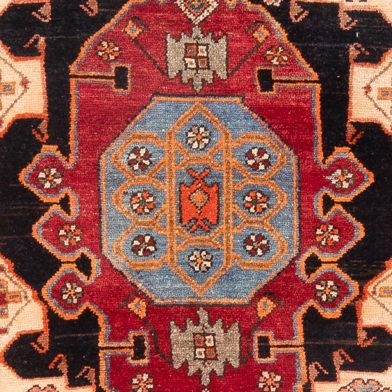 Alfombra persa - Nómada - 203 x 125 cm - azul oscuro