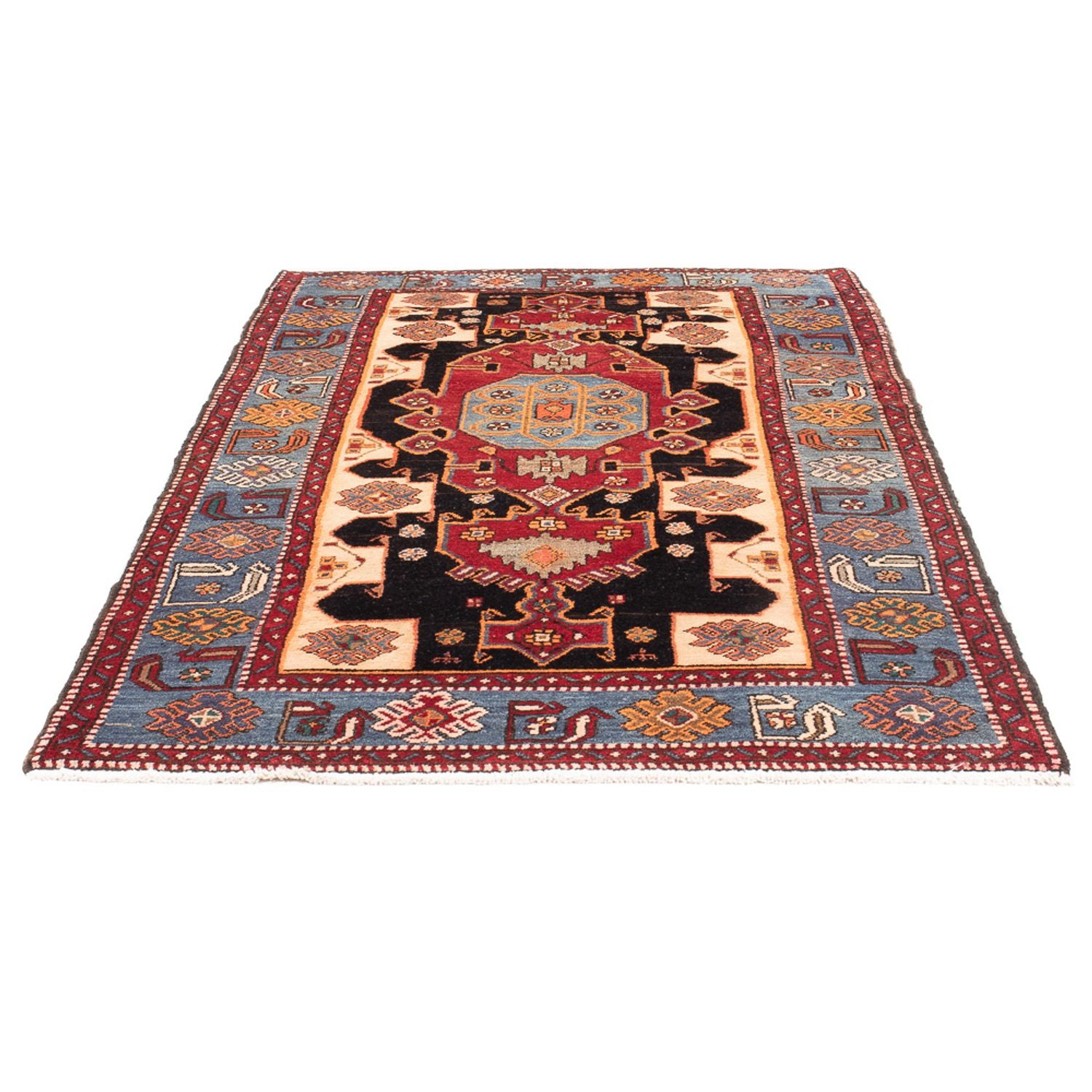 Alfombra persa - Nómada - 203 x 125 cm - azul oscuro